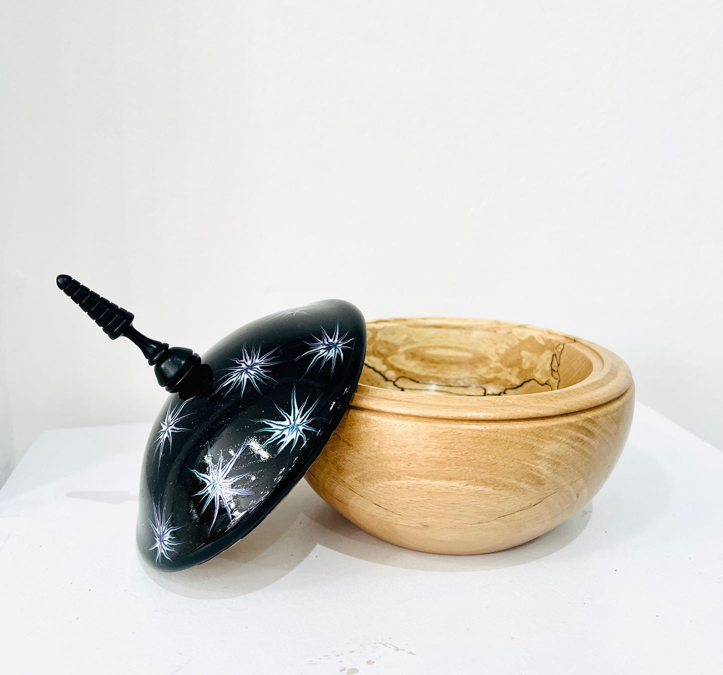 Spalted Beech Finial Pot