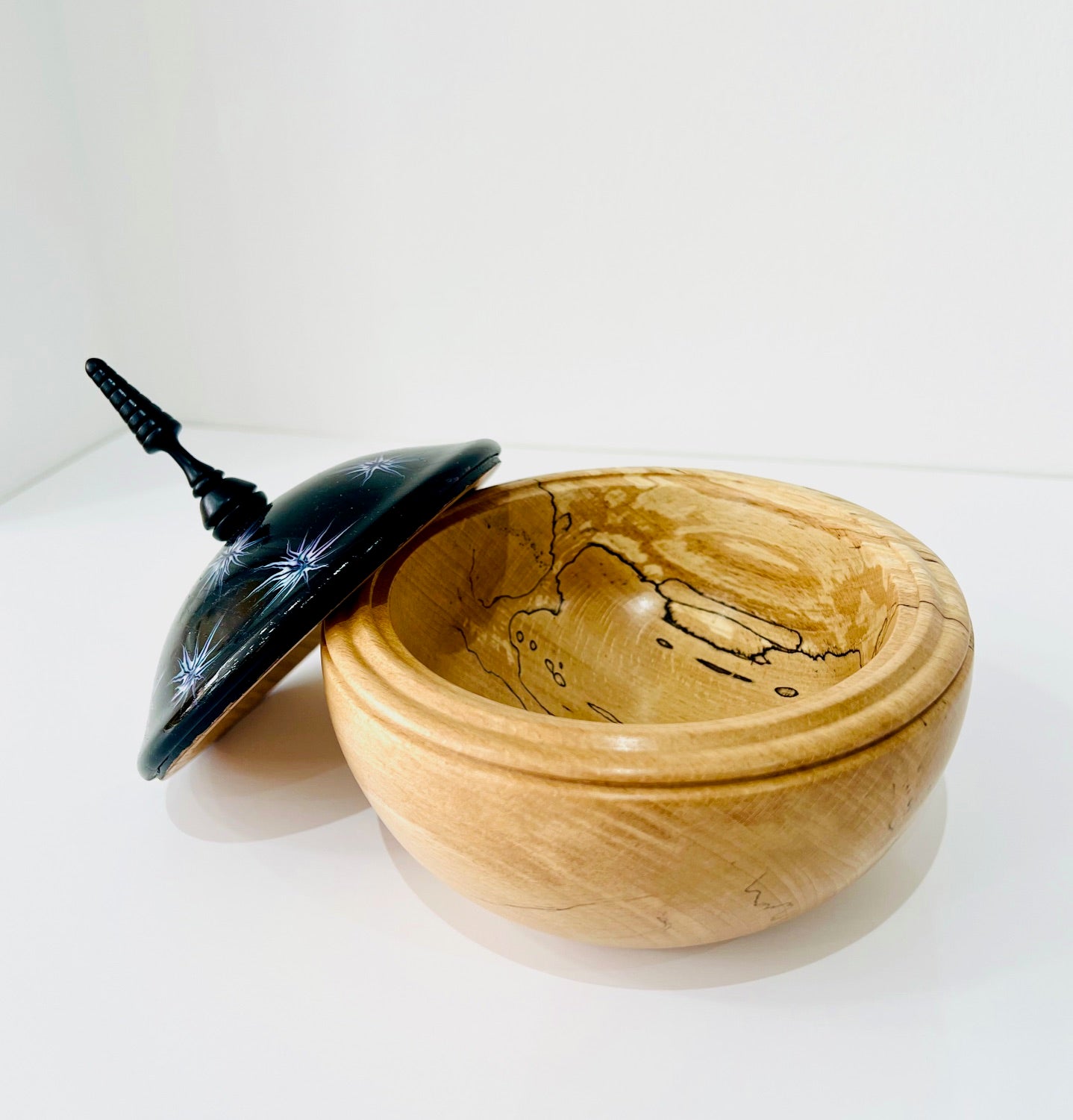 Spalted Beech Finial Pot