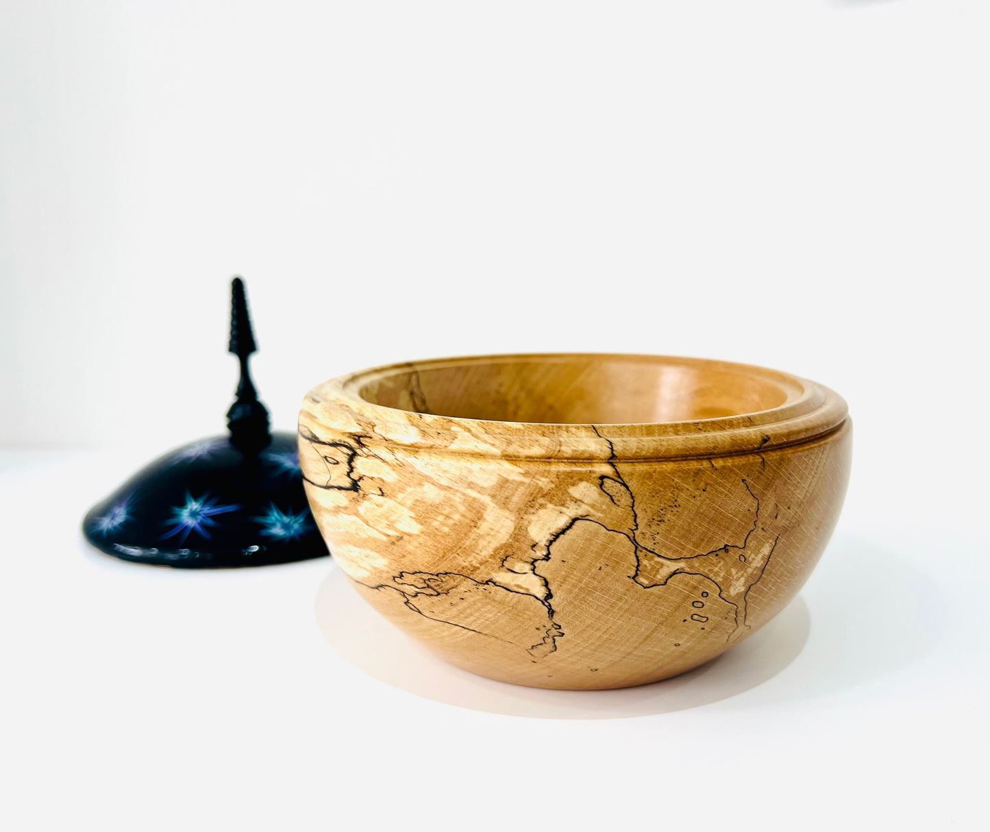 Spalted Beech Finial Pot