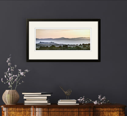 Castiglione del Lago at dawn, Umbria (Framed)