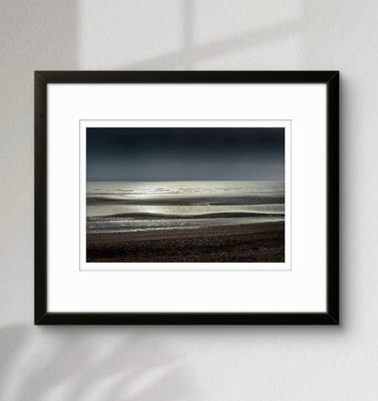 Rye harbour beach in December