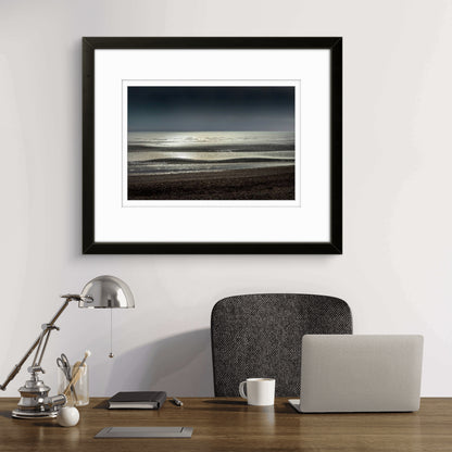 Rye harbour beach in December