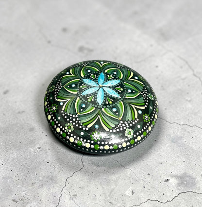 Hand Painted Mandala stone