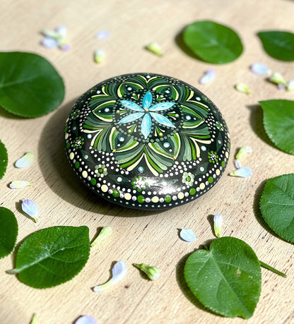 Hand Painted Mandala stone