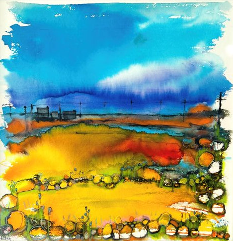Flowers, Stones and a Very Blue Sky