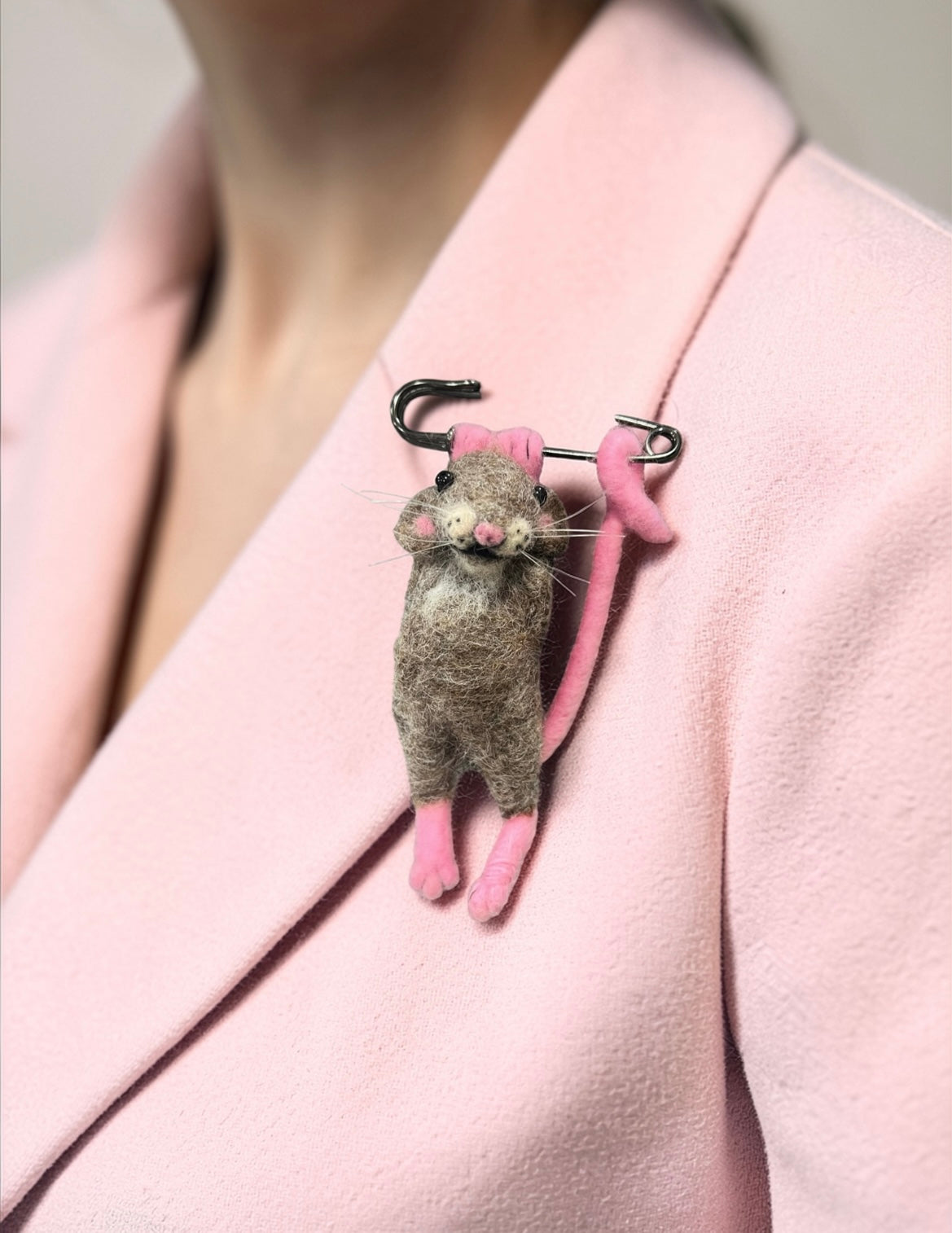 Felt Brooch – Mouse