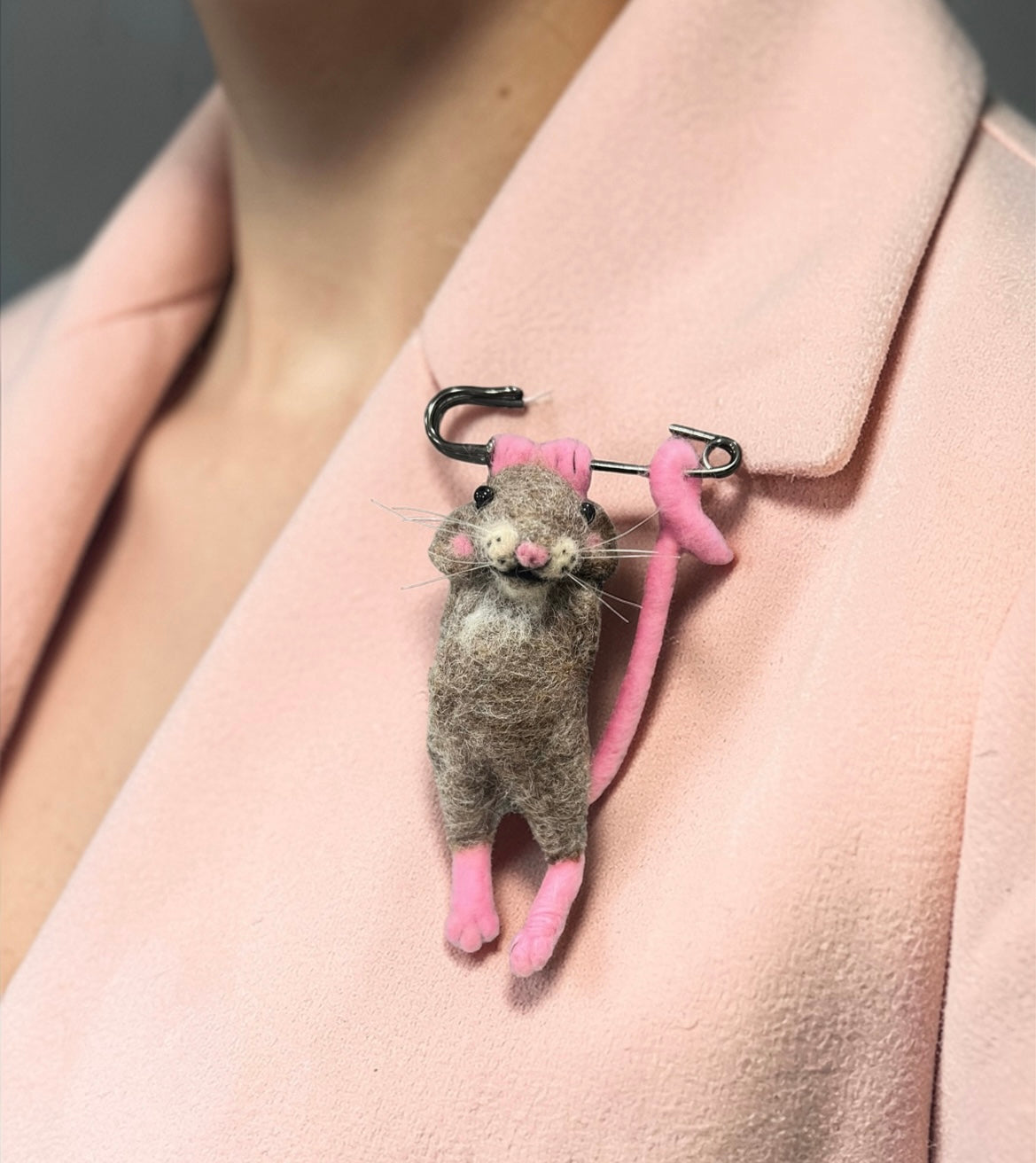 Felt Brooch – Mouse