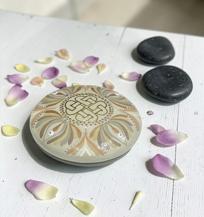Hand Painted Mandala stone