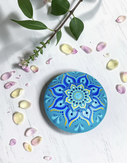 Hand Painted Mandala stone