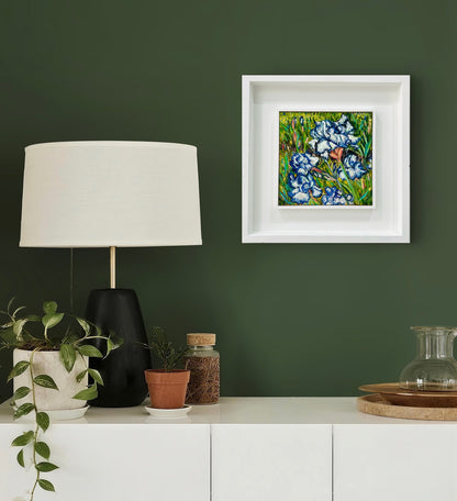 Blue and White Irises