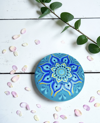 Hand Painted Mandala stone