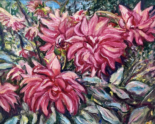 Red Dahlias