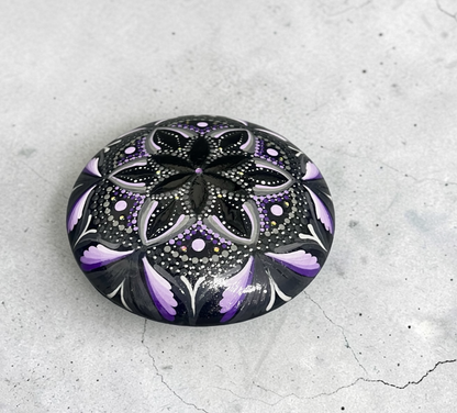 Hand Painted Mandala stone