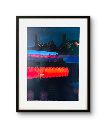 Illuminated River. View of Southwark Bridge