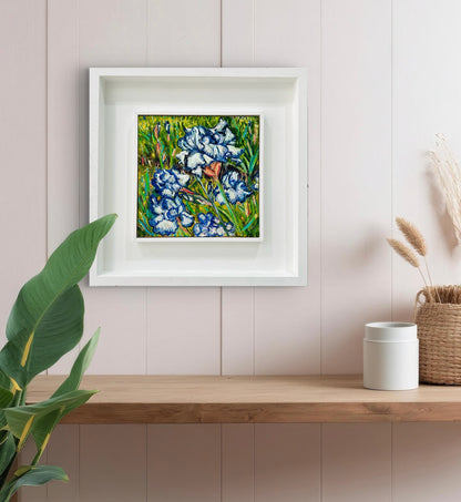 Blue and White Irises