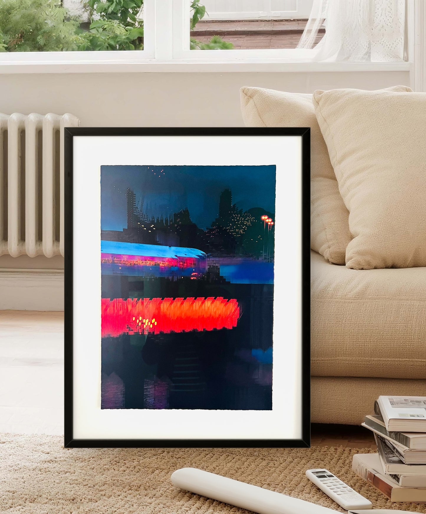 Illuminated River. View of Southwark Bridge