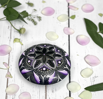 Hand Painted Mandala stone