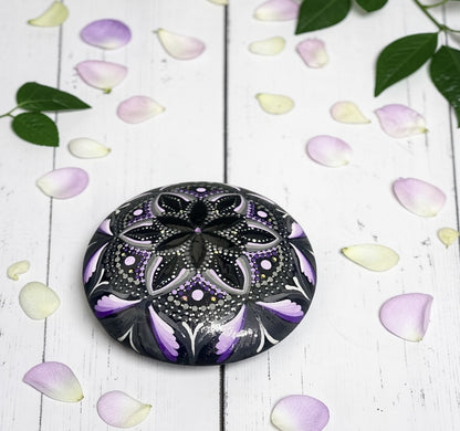 Hand Painted Mandala stone
