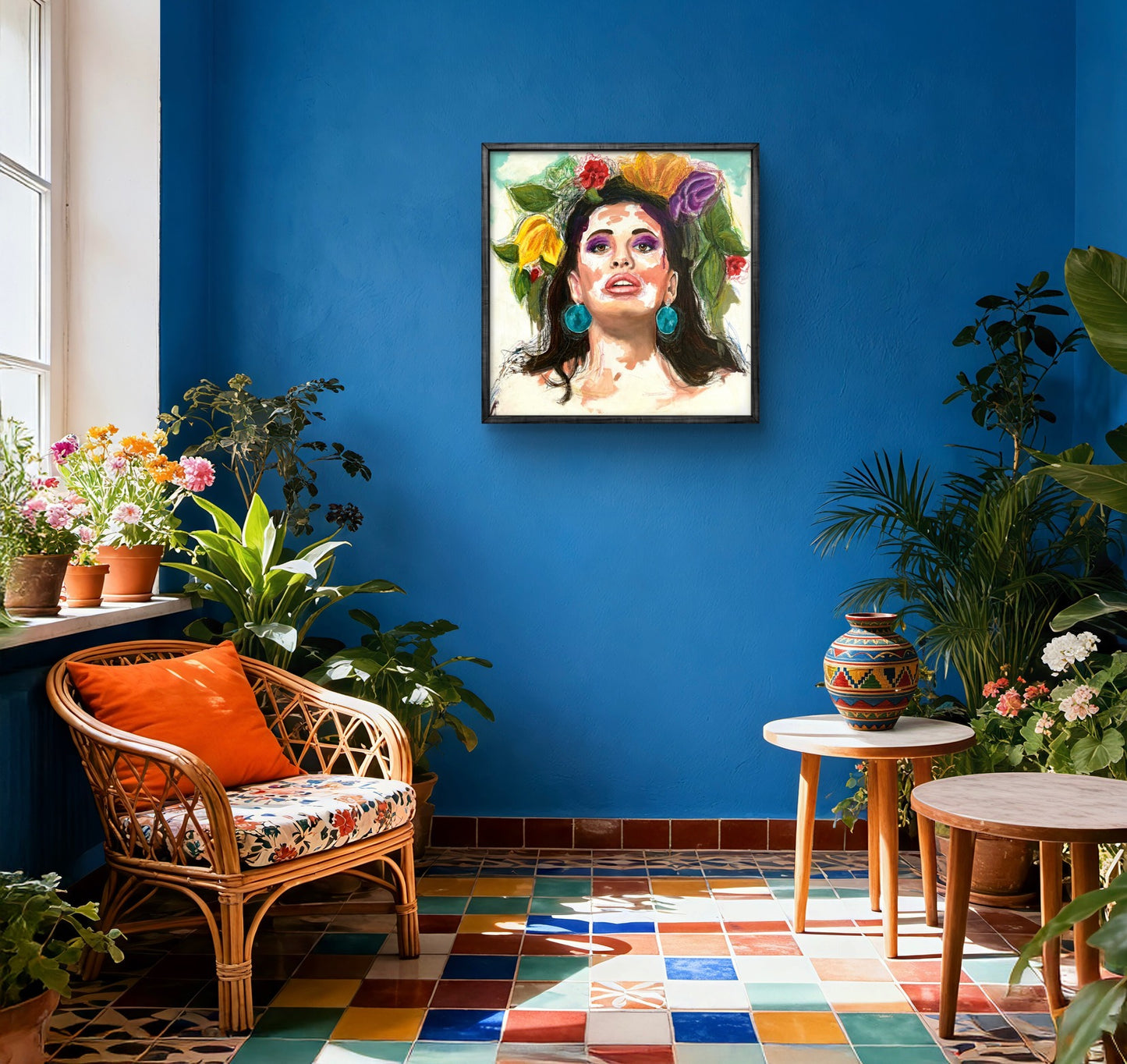 A Flower in her hair